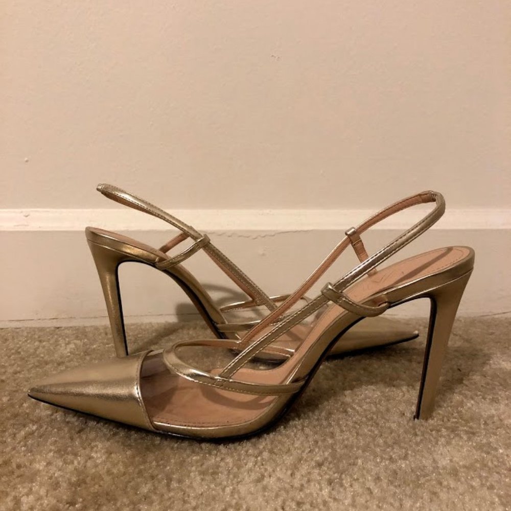 ZARA Gold Heels